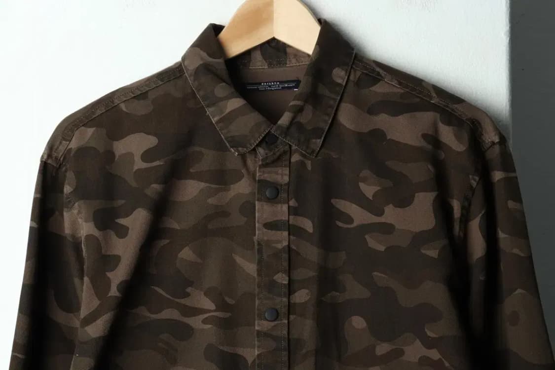 (M-L) 브랜드빈티지 셔츠 남방 버쉬카 카모 호랑이자수-15880 상품이미지3