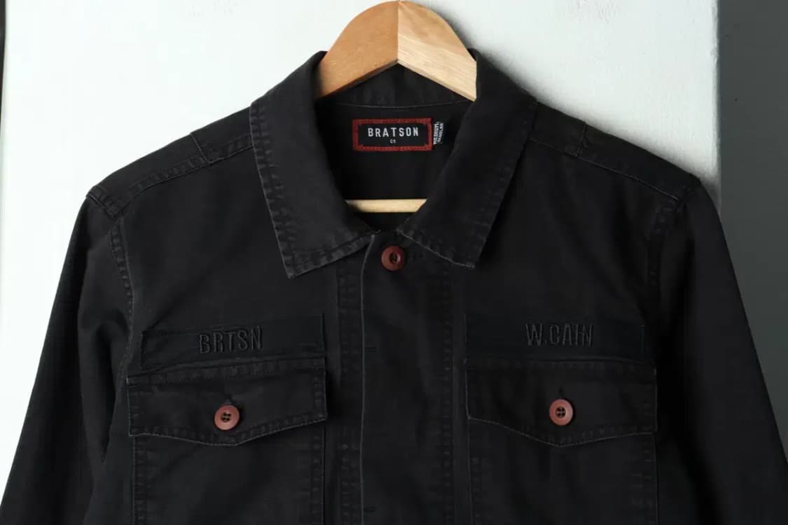 (M) 브랜드빈티지 셔츠 남방 밀리터리 블랙 자수-15882 상품이미지3