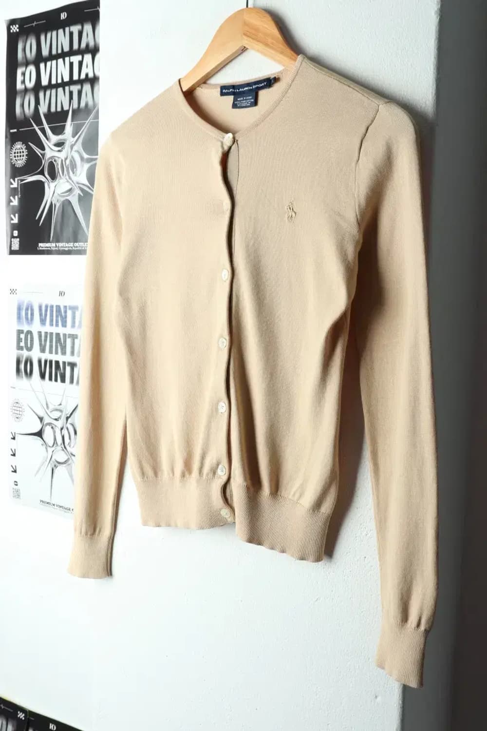 W(S) 폴로 랄프로렌 니트 가디건 베이지 포니-1590C 상품이미지1