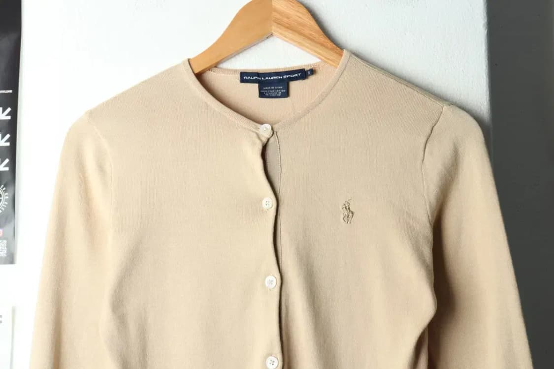 W(S) 폴로 랄프로렌 니트 가디건 베이지 포니-1590C 상품이미지3