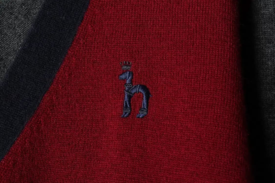 (2XL) 헤지스 니트 가디건 빅사이즈 버건디 울-15910 상품이미지5