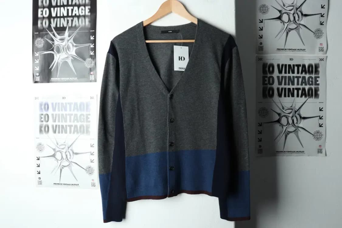 W(XL-2XL) 시스템 니트 가디건 한섬 차콜-15913 상품이미지2