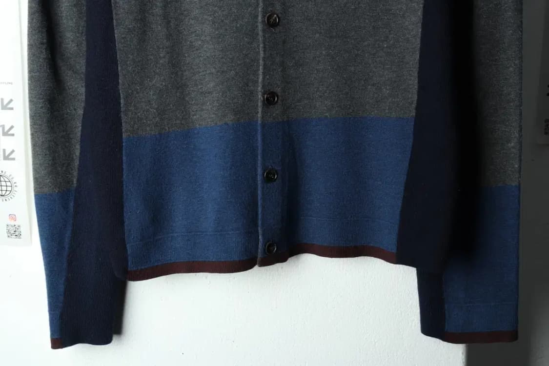 W(XL-2XL) 시스템 니트 가디건 한섬 차콜-15913 상품이미지4