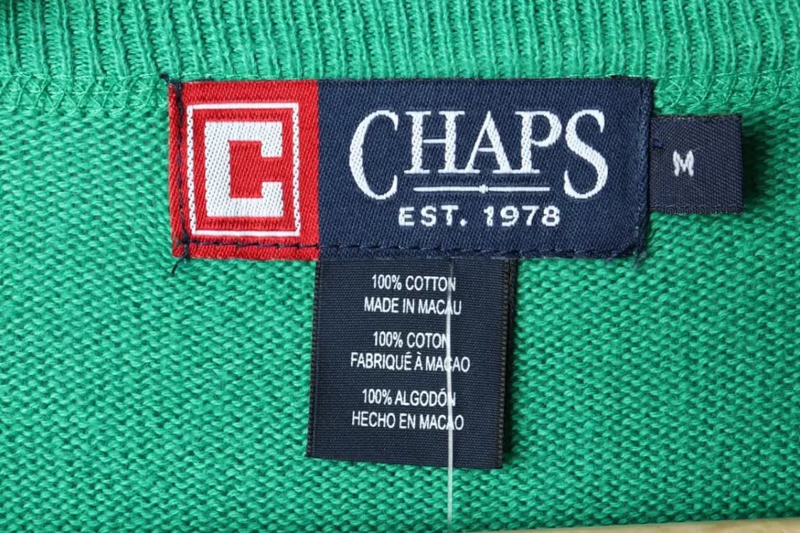 (M-XL) 브랜드빈티지 니트 챕스 브이넥 빅사이즈-1591D 상품이미지6