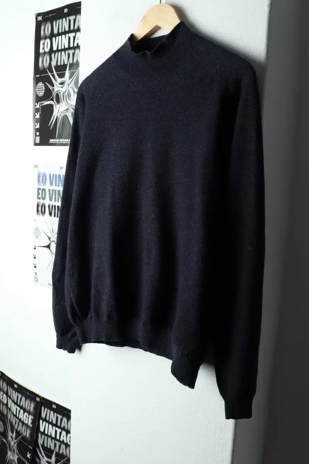 W(XL) 브룩스브라더스 니트 반폴라 네이비-1591E 상품이미지1