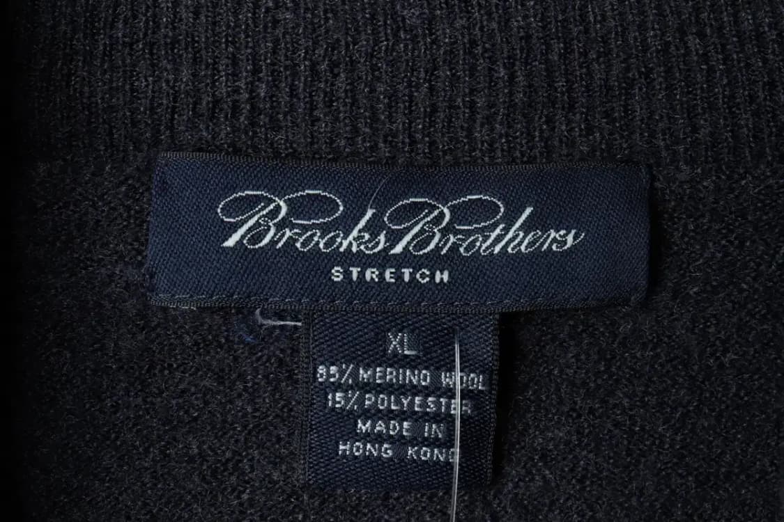W(XL) 브룩스브라더스 니트 반폴라 네이비-1591E 상품이미지5