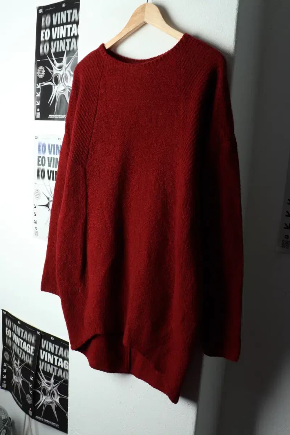 W(F) 타임 니트 한섬 버건디 롱-15926 상품이미지1