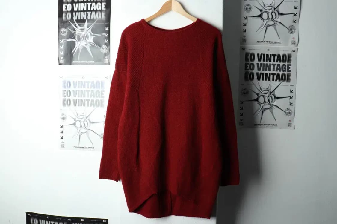 W(F) 타임 니트 한섬 버건디 롱-15926 상품이미지2