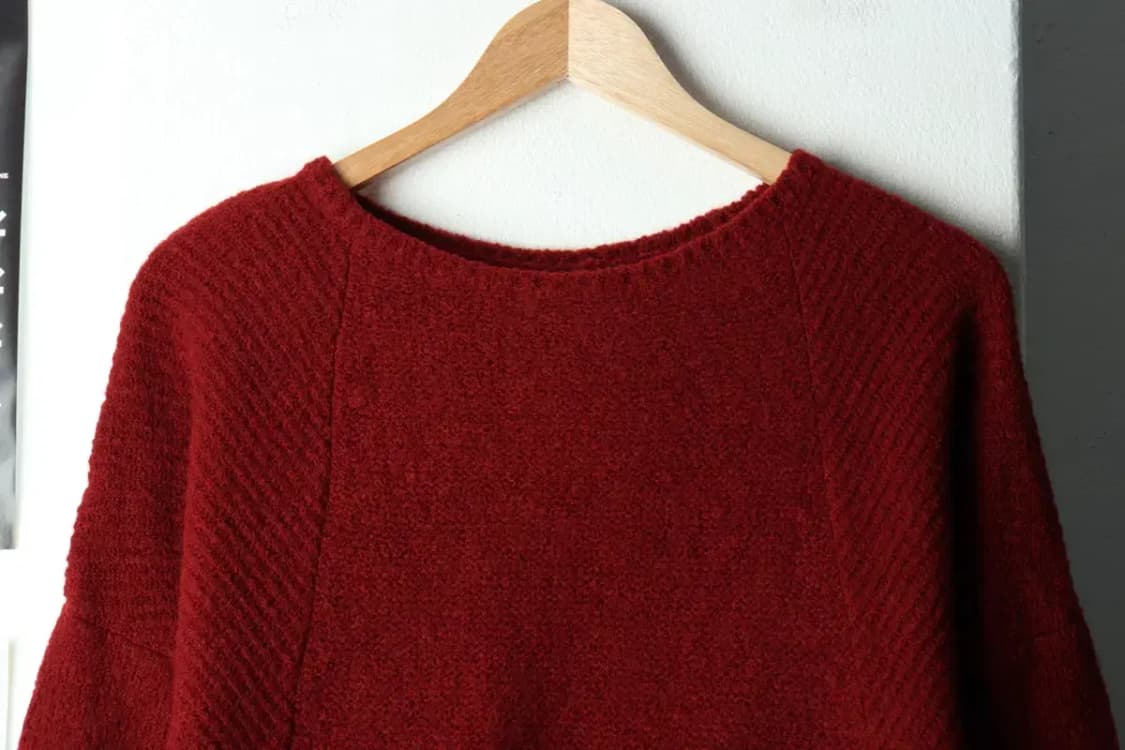 W(F) 타임 니트 한섬 버건디 롱-15926 상품이미지3