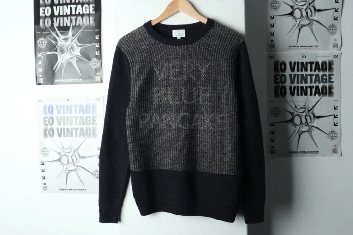 (M) 커스텀멜로우 니트 네이비 울 올드스쿨-15928 상품이미지2