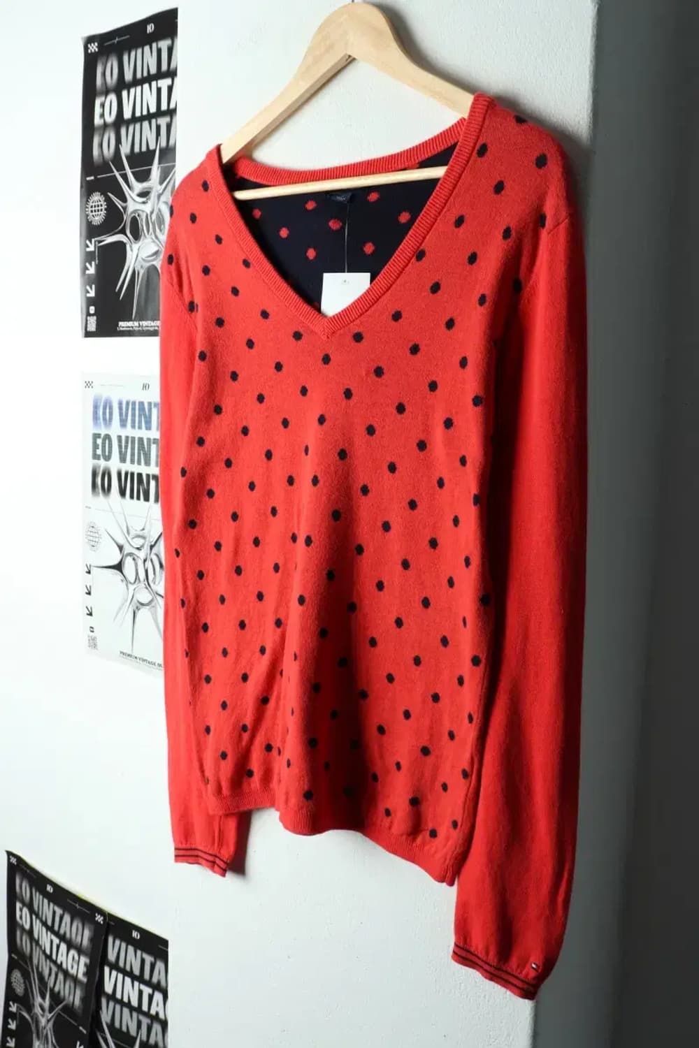 W(M) 타미힐피거 니트 레드 도트 한정판-15929 상품이미지1