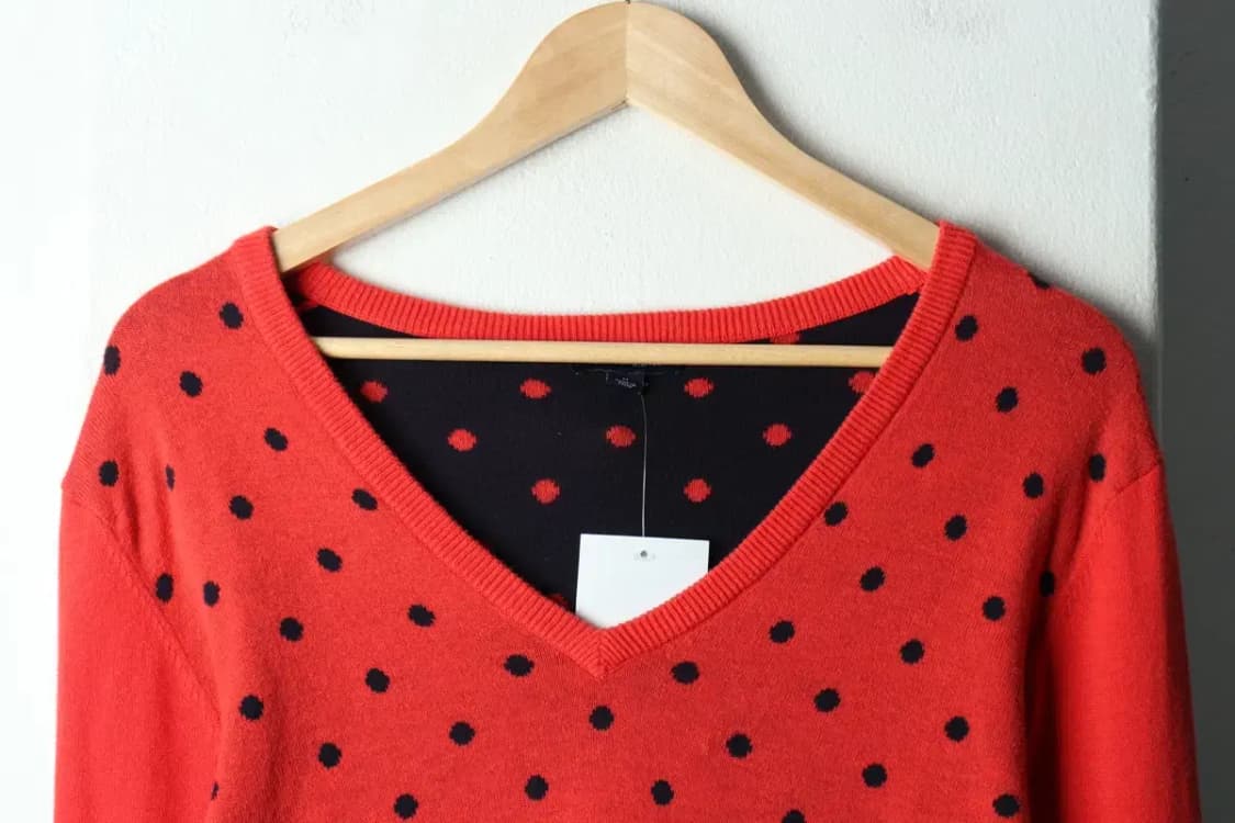 W(M) 타미힐피거 니트 레드 도트 한정판-15929 상품이미지3