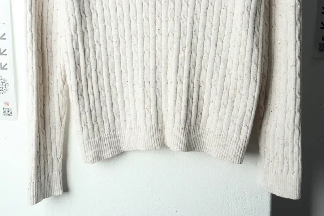 W(M-L) 브랜드빈티지 니트 브이넥 케이블 꽈배기-1592A 상품이미지4