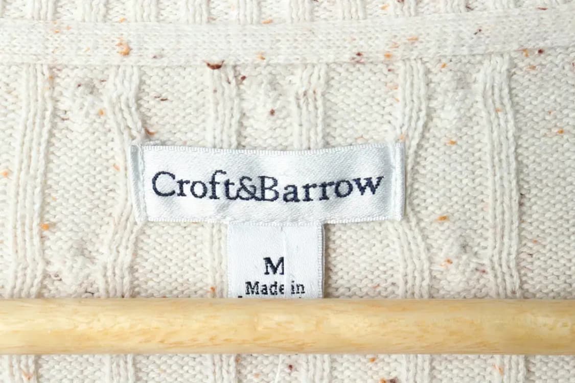 W(M-L) 브랜드빈티지 니트 브이넥 케이블 꽈배기-1592A 상품이미지5