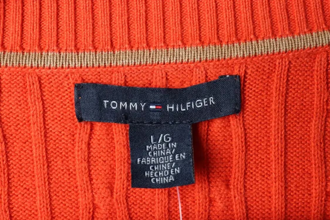 W(L) 타미힐피거 니트 브이넥 케이블 꽈배기-1592B 상품이미지6