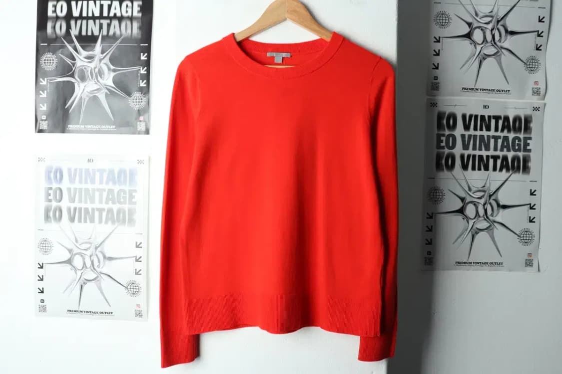 W(S-M) 코스 니트 레드 무지-1592C 상품이미지2