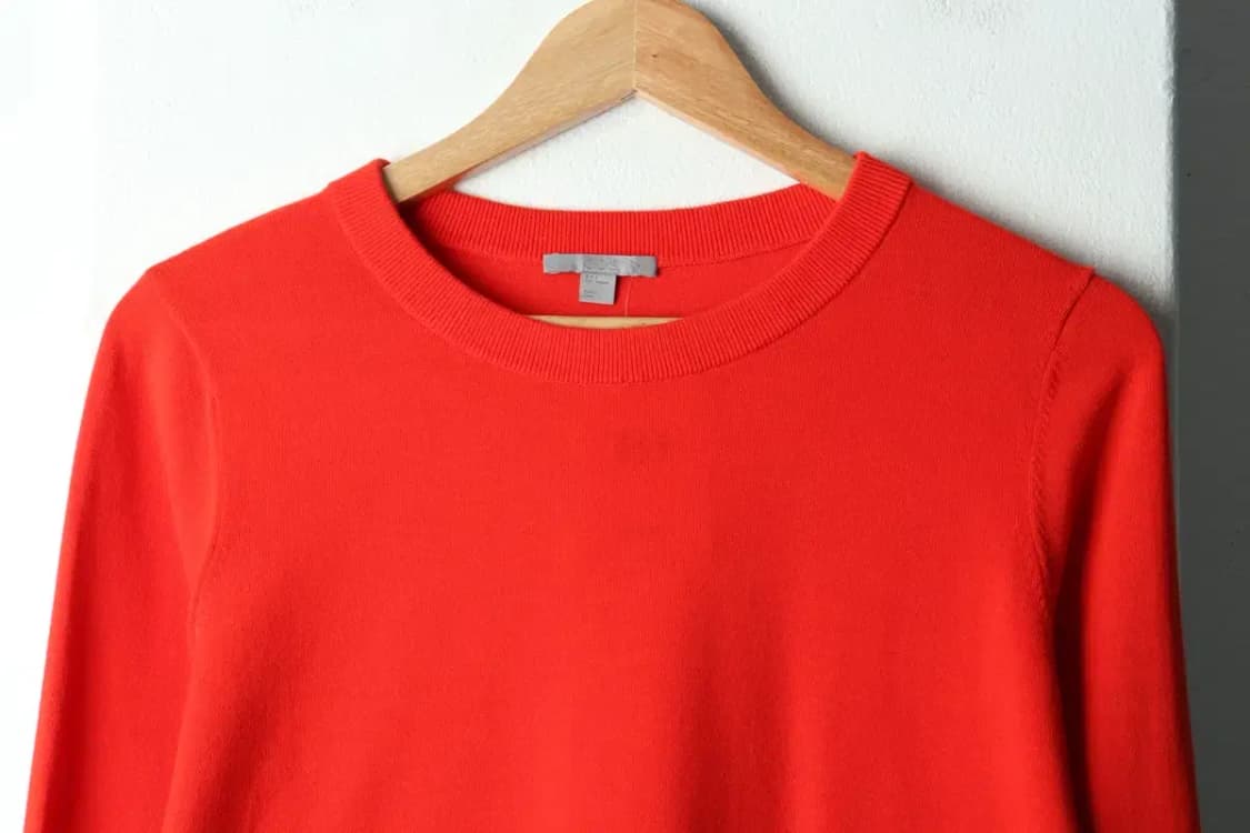 W(S-M) 코스 니트 레드 무지-1592C 상품이미지3