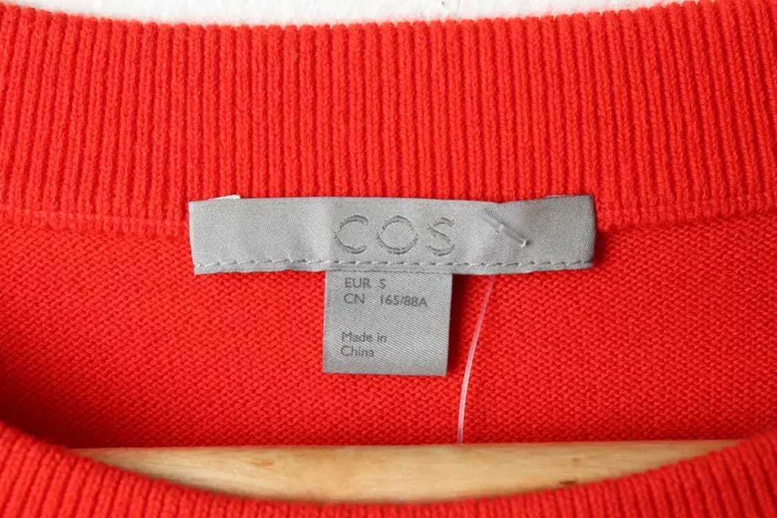 W(S-M) 코스 니트 레드 무지-1592C 상품이미지5