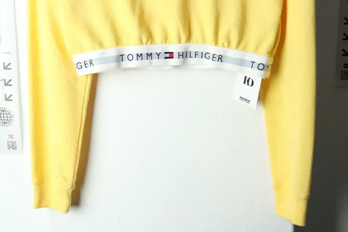 W(S-M) 타미힐피거 니트 후드 노랑 올드스쿨-1592F 상품이미지4
