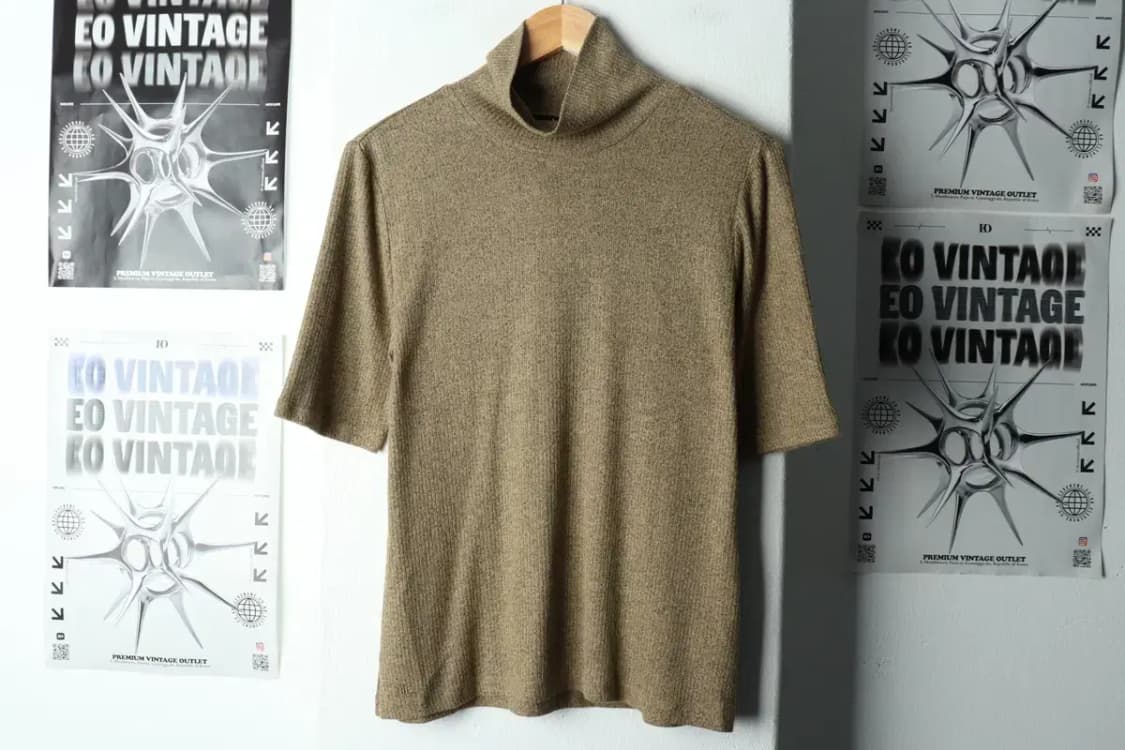 W(L) 폴로 랄프로렌 니트 목폴라 반팔 카키-15930 상품이미지2