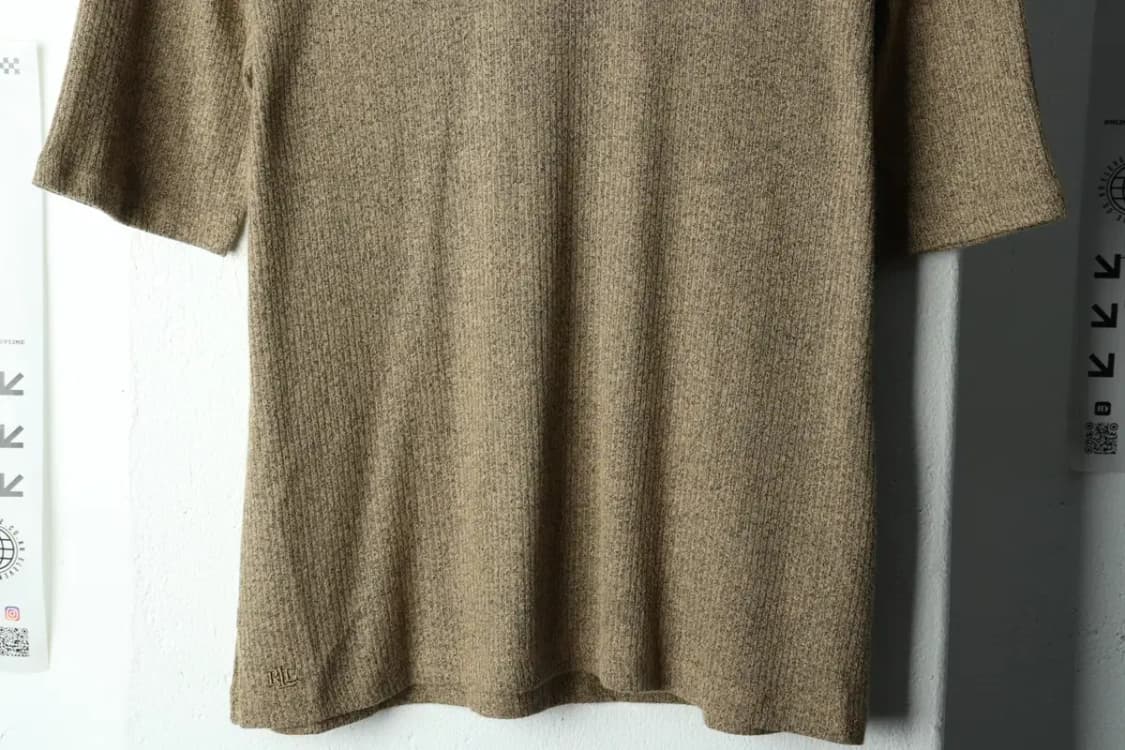 W(L) 폴로 랄프로렌 니트 목폴라 반팔 카키-15930 상품이미지4