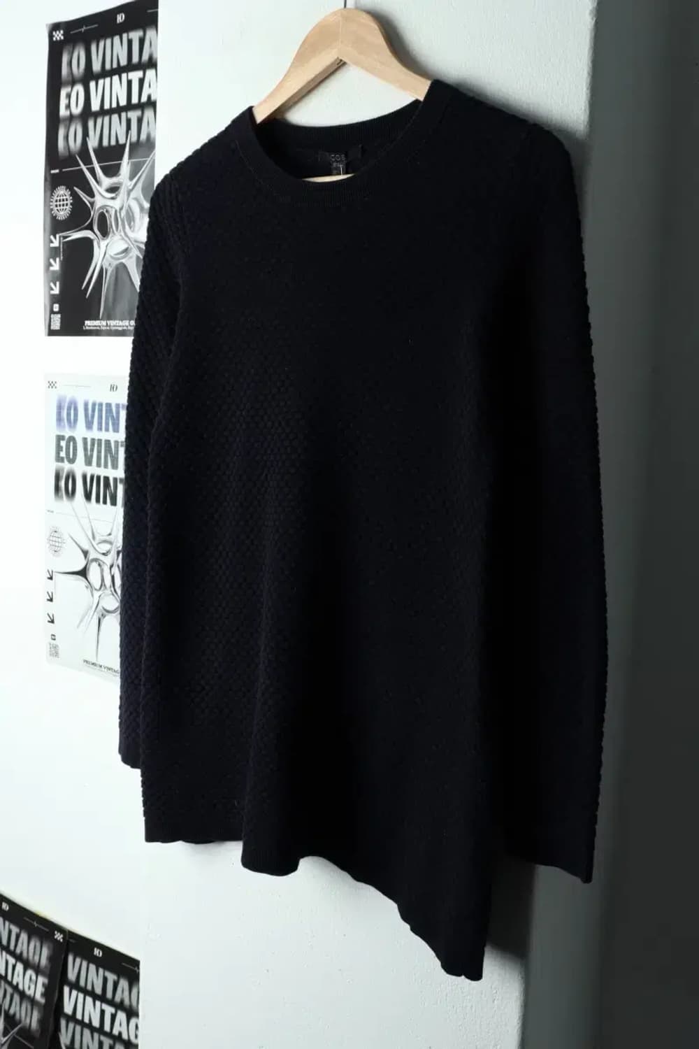 W(S) 코스 니트 와플 네이비-15931 상품이미지1