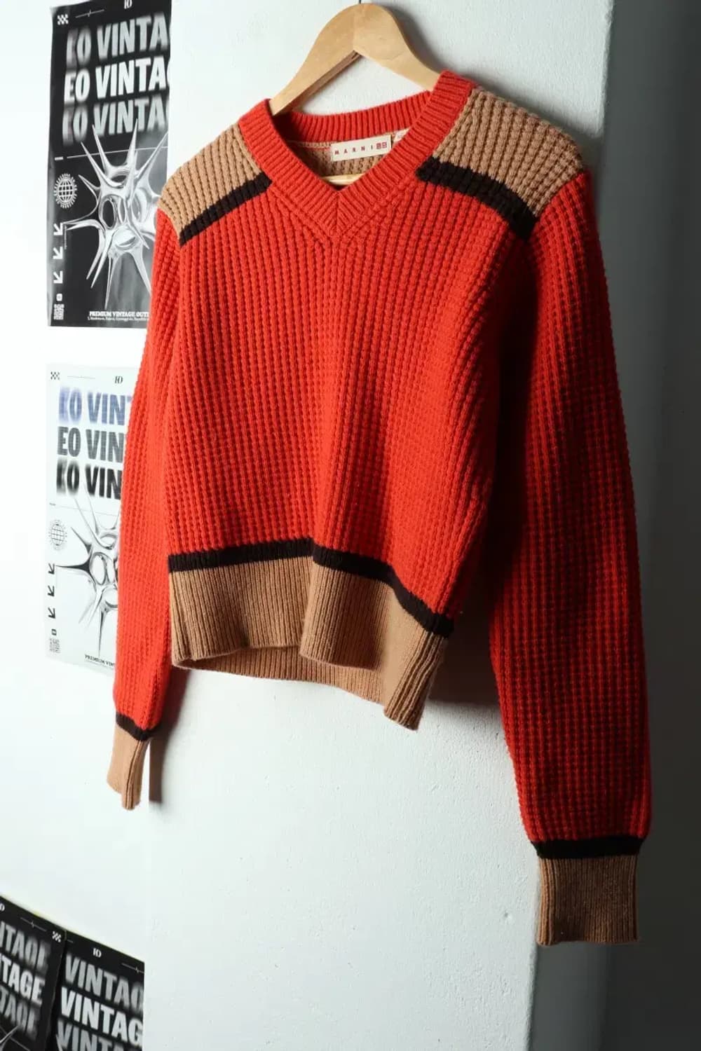 W(L) 브랜드빈티지 니트 유니클로 마르니 브이넥-15933 상품이미지1