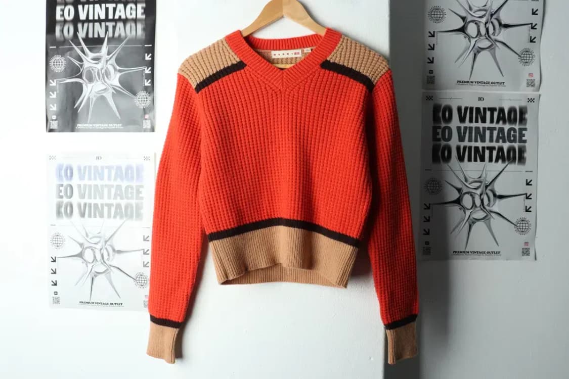 W(L) 브랜드빈티지 니트 유니클로 마르니 브이넥-15933 상품이미지2