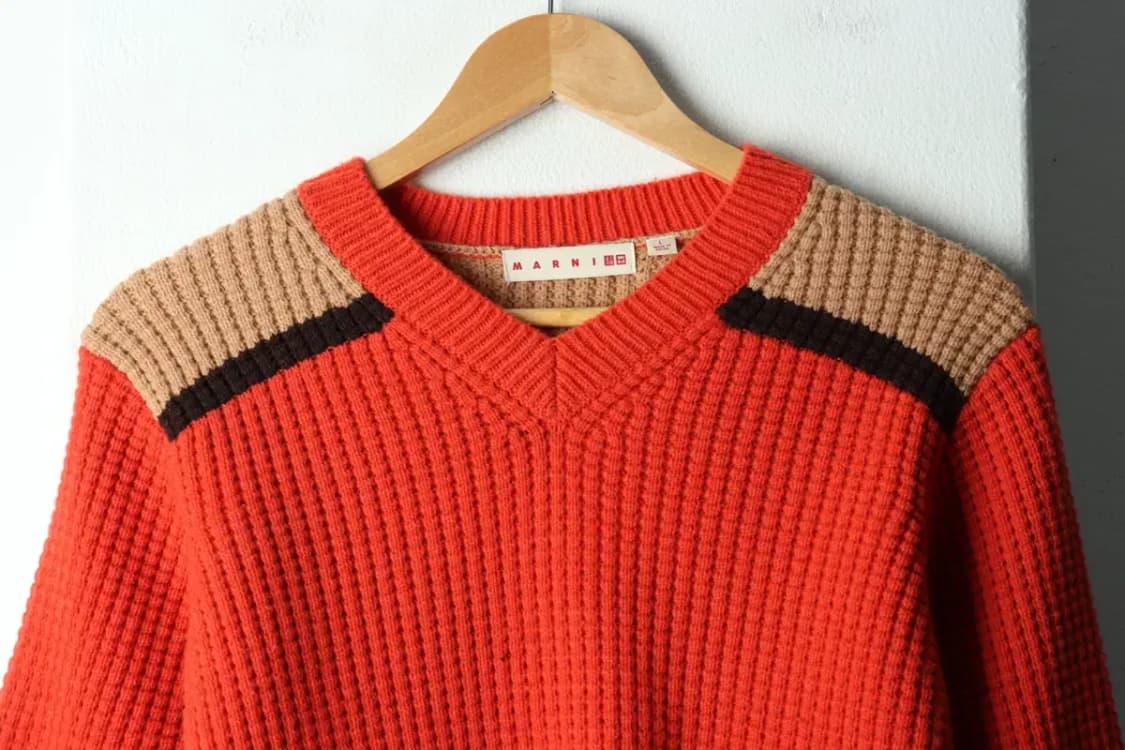 W(L) 브랜드빈티지 니트 유니클로 마르니 브이넥-15933 상품이미지3