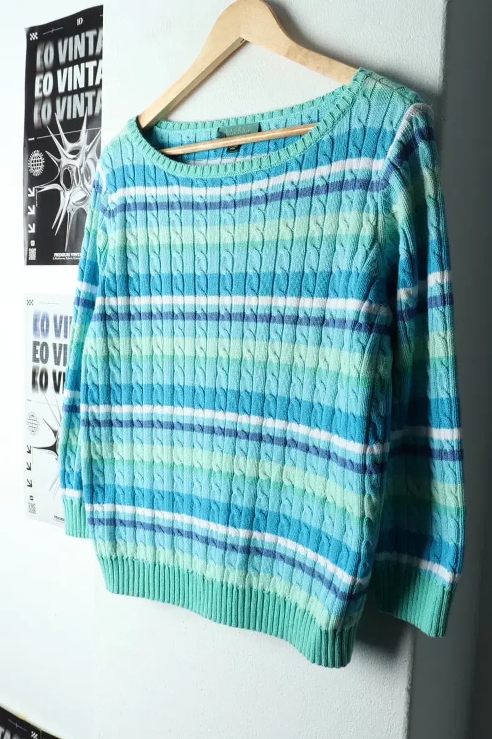 W(L) 폴로 랄프로렌 니트 케이블 꽈배기 민트-15936 상품이미지1