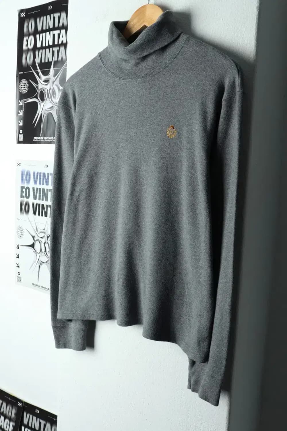W(L) 폴로 랄프로렌 니트 목폴라 그레이 로고-15939 상품이미지1