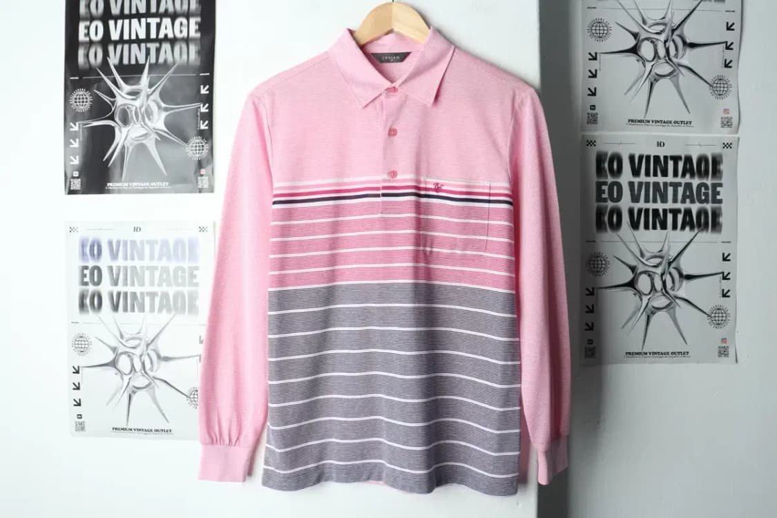 (M) 인디안 카라 긴팔티셔츠 린넨 마 핑크-1599D 상품이미지2