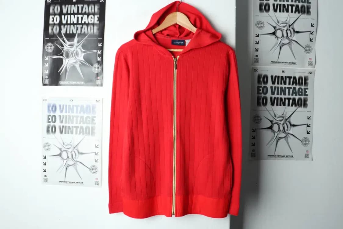 W(S-M) 브랜드빈티지 후드집업 리즈클레이본 니트 레드-1599E 상품이미지2