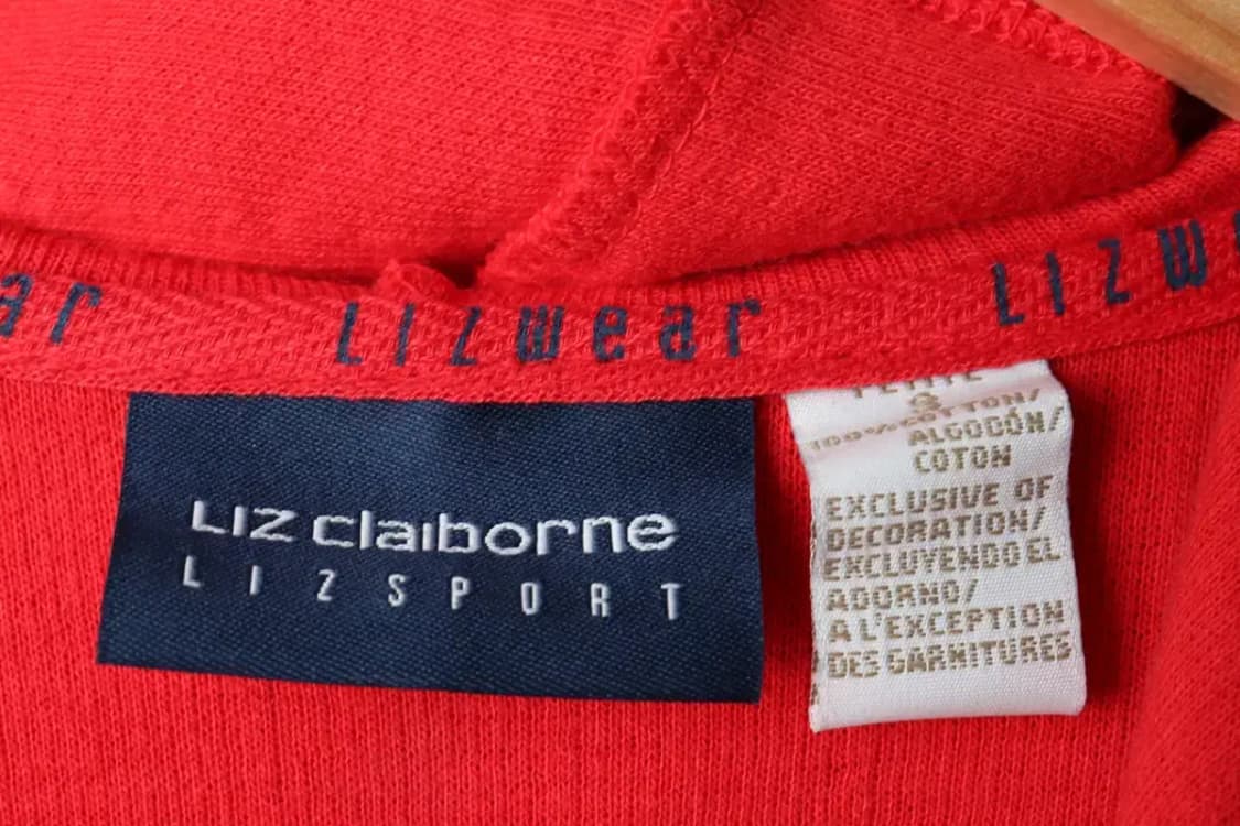 W(S-M) 브랜드빈티지 후드집업 리즈클레이본 니트 레드-1599E 상품이미지5