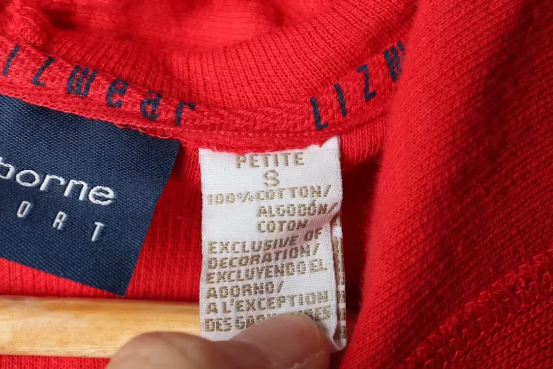 W(S-M) 브랜드빈티지 후드집업 리즈클레이본 니트 레드-1599E 상품이미지6