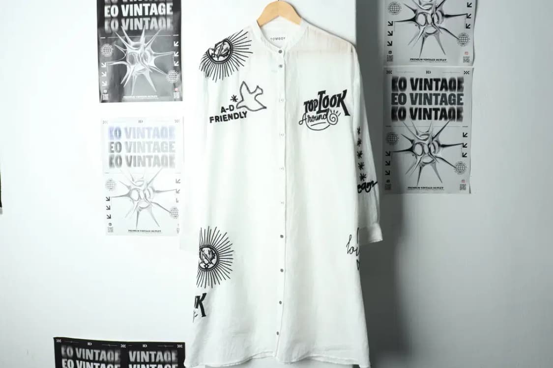 W(F) 톰보이 드레스 원피스 셔츠 자수 한정판-159A6 상품이미지2