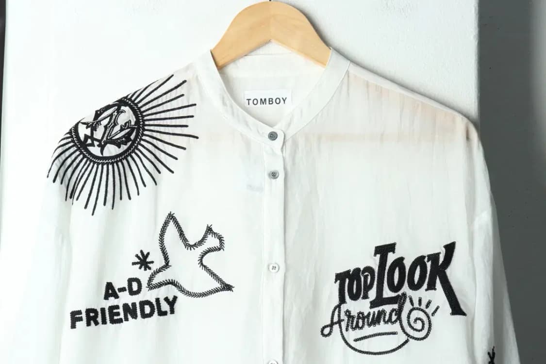 W(F) 톰보이 드레스 원피스 셔츠 자수 한정판-159A6 상품이미지3