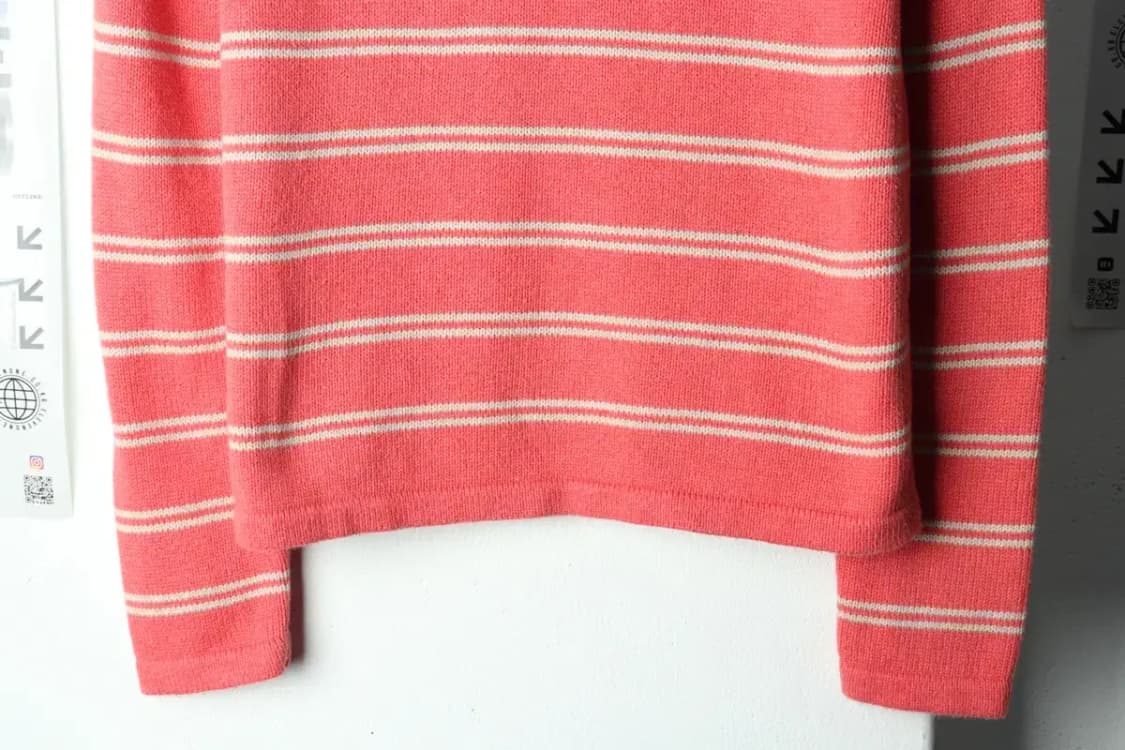 W(S) 브랜드빈티지 니트 엘엘빈 반집업 스트라이프-159AA 상품이미지4