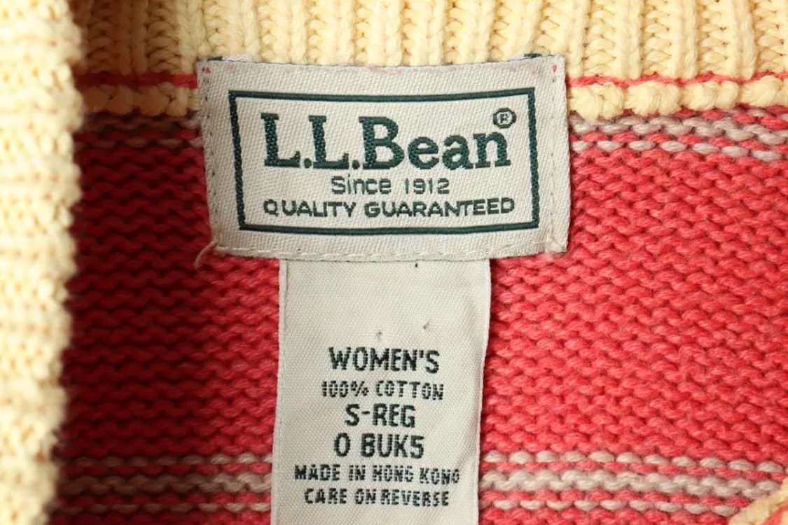 W(S) 브랜드빈티지 니트 엘엘빈 반집업 스트라이프-159AA 상품이미지5