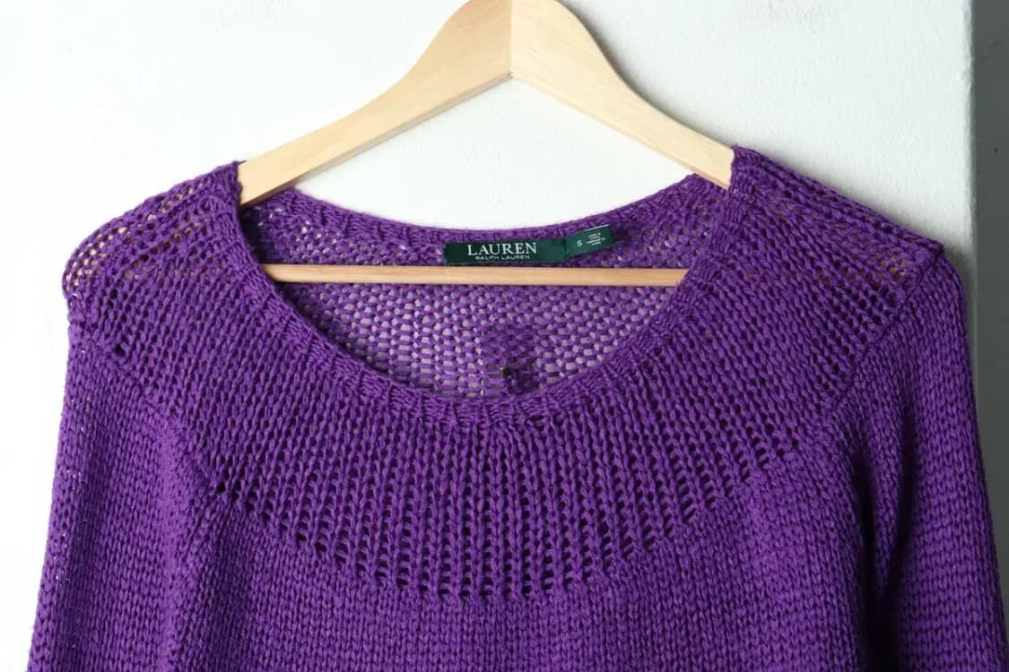 W(S-M) 폴로 랄프로렌 니트 퍼플 유니크 기본핏-159AD 상품이미지3