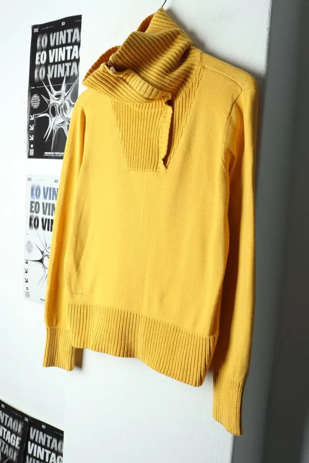 W(L) 폴로 랄프로렌 니트 목폴라 반집업 노랑-159AE 상품이미지1
