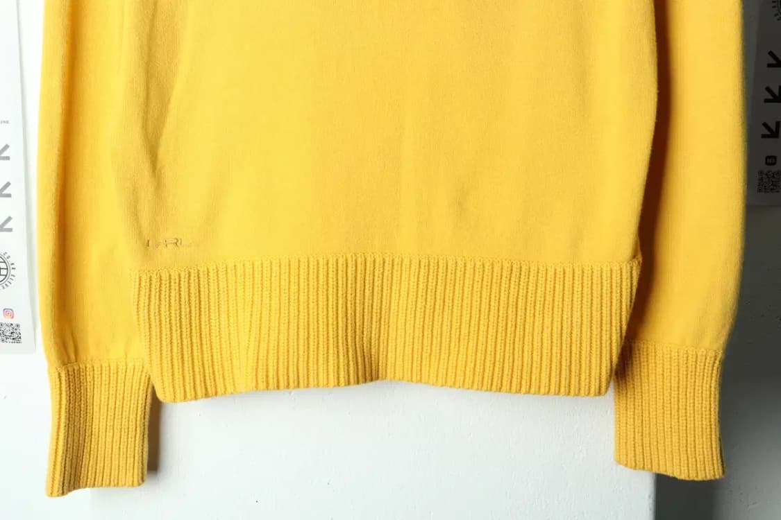 W(L) 폴로 랄프로렌 니트 목폴라 반집업 노랑-159AE 상품이미지4