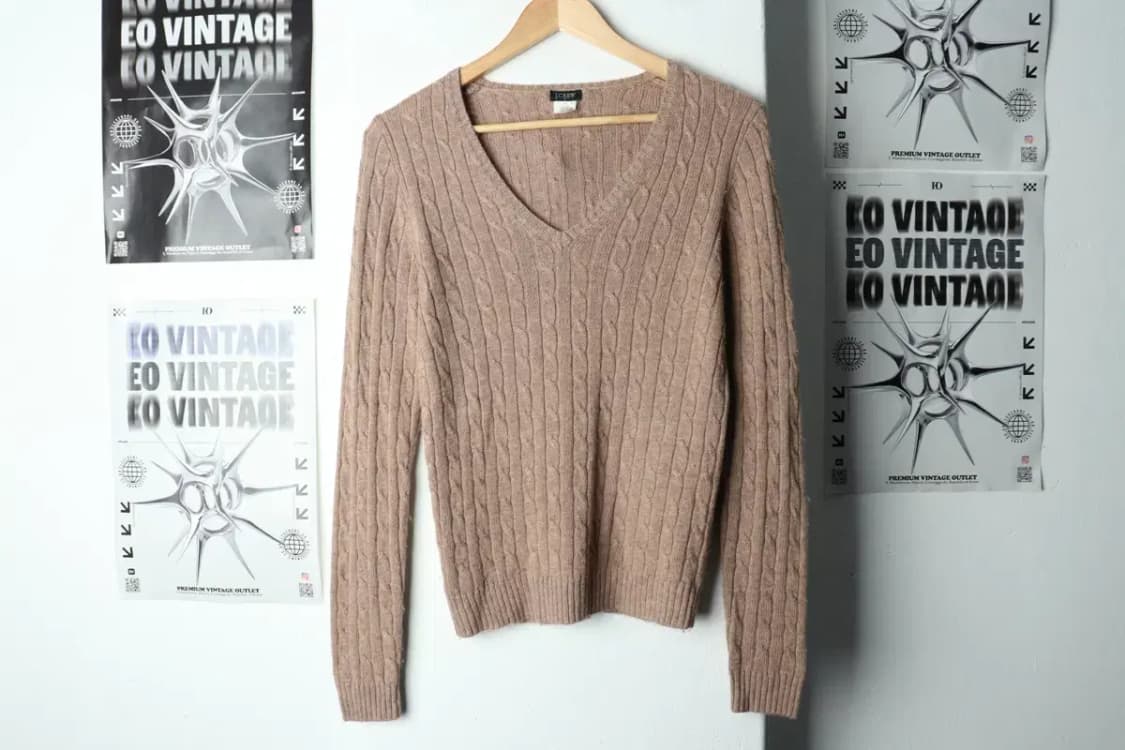 W(M) 제이크루 니트 케이블 꽈배기 베이지-159B0 상품이미지2