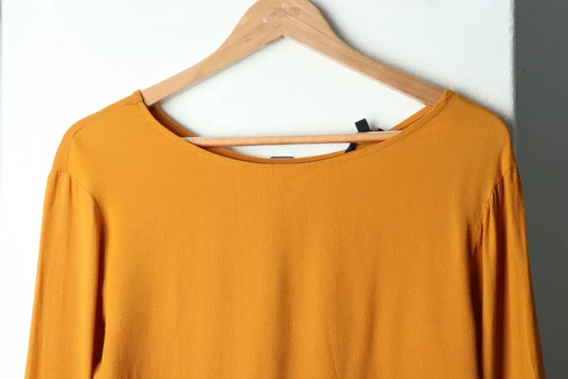 W(L-XL) 브랜드빈티지 셔츠 남방 마시모두띠 노랑 블라우스-159BA 상품이미지3