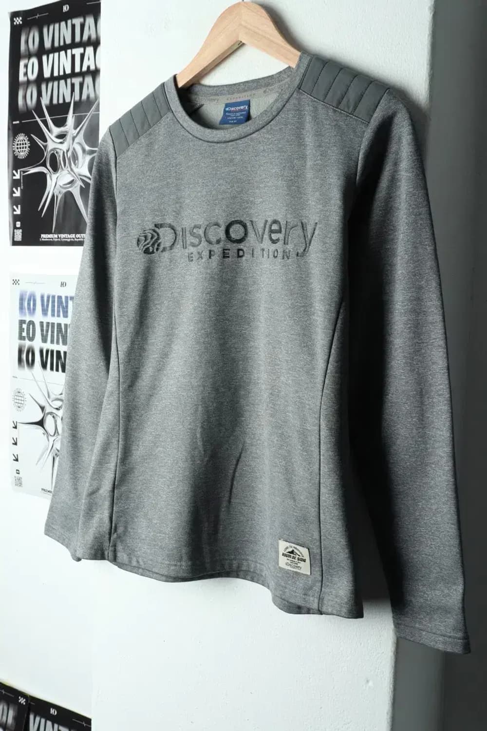 W(L) 디스커버리 긴팔티셔츠 사용감 기모 그레이-159BB 상품이미지1