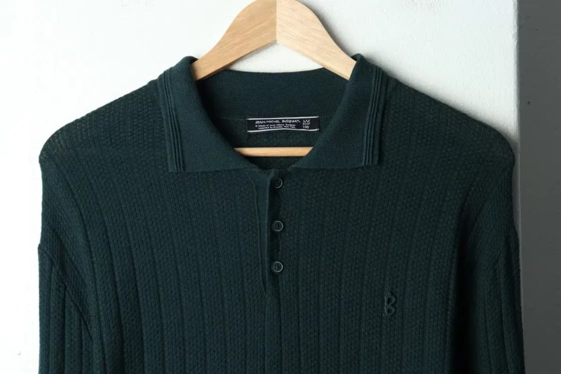 (L) 바스키아 카라 긴팔티셔츠 니트 그린-159BE 상품이미지3