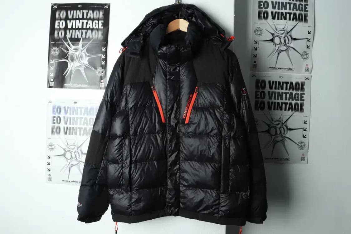 (L) 브랜드빈티지 패딩 점퍼자켓 액티브 블랙 덕다운-159C0 상품이미지2