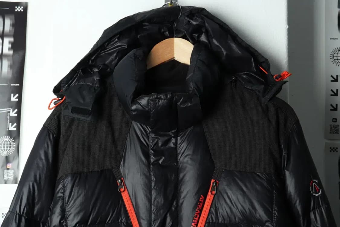 (L) 브랜드빈티지 패딩 점퍼자켓 액티브 블랙 덕다운-159C0 상품이미지3