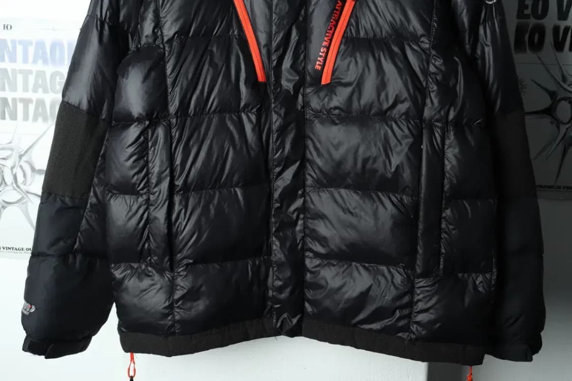 (L) 브랜드빈티지 패딩 점퍼자켓 액티브 블랙 덕다운-159C0 상품이미지4