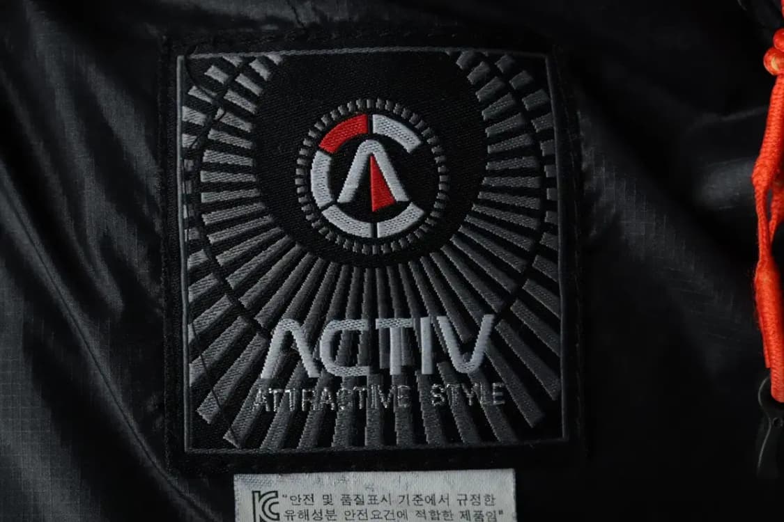 (L) 브랜드빈티지 패딩 점퍼자켓 액티브 블랙 덕다운-159C0 상품이미지7